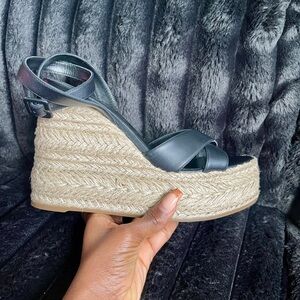 Christian Louboutin leather wedges